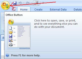 Reexibir consulta e tabela no MS-Access 2007