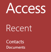 access recent contacts