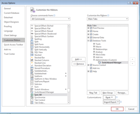  Fix MS Access Switchboard Manager Faltando 3