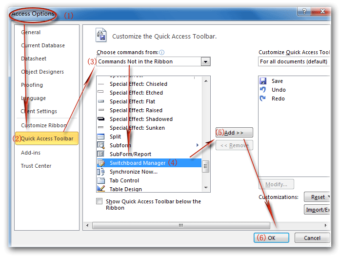  Fix MS Access Switchboard Manager Faltando