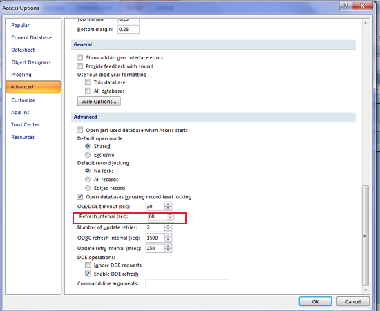 refrescar Access Database Automaticamente 5