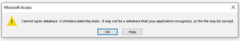 Access não é possível abrir o banco de dados