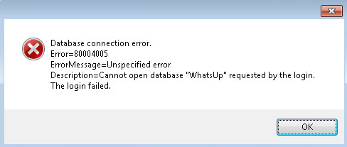 erro '80004005' do mecanismo de banco de dados Microsoft JET