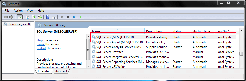 SQL Server não existe ou acesso negado