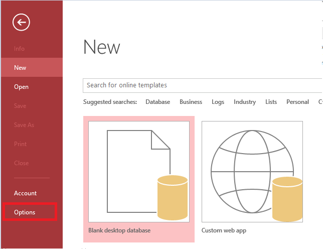assistente do MS Access que não está funcionando