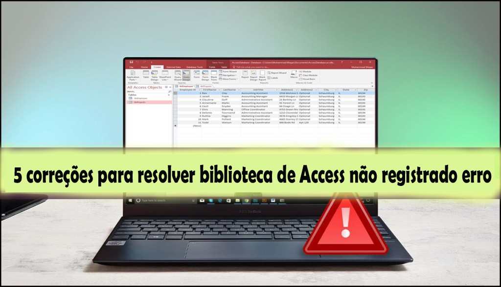 5 correções para resolver biblioteca de Access não registrado erro