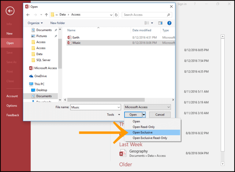 Base de dados Open Access Em modo exclusivo