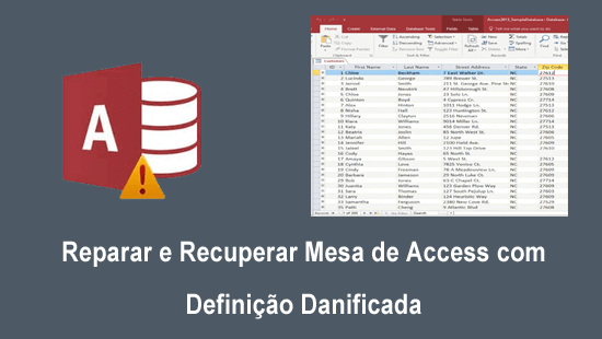 3 Formas de Reparar e Recuperar Mesa de Access com Definição Danificada
