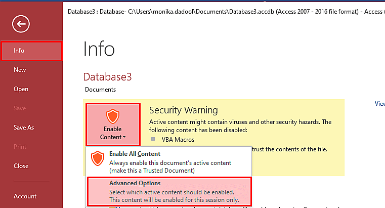 erro 2950 do MS Access - “Action Failed”