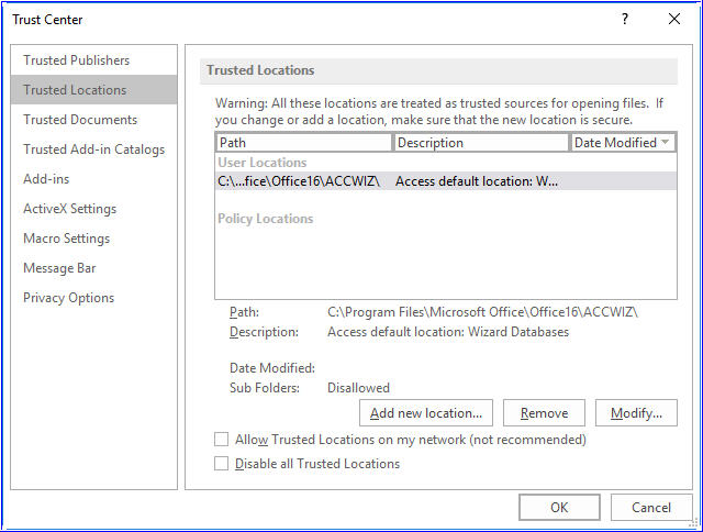 erro 2950 do MS Access - “Action Failed”