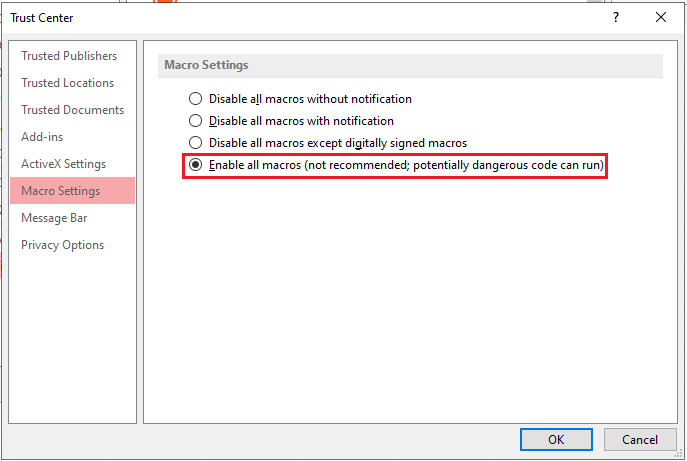 O conteúdo ativo neste arquivo está Blocked
