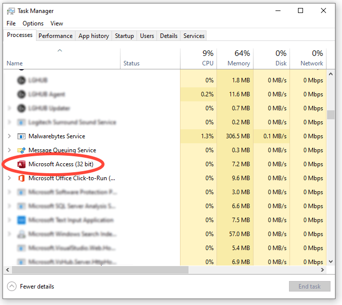 Access Can’t Change the Working Directory Erro